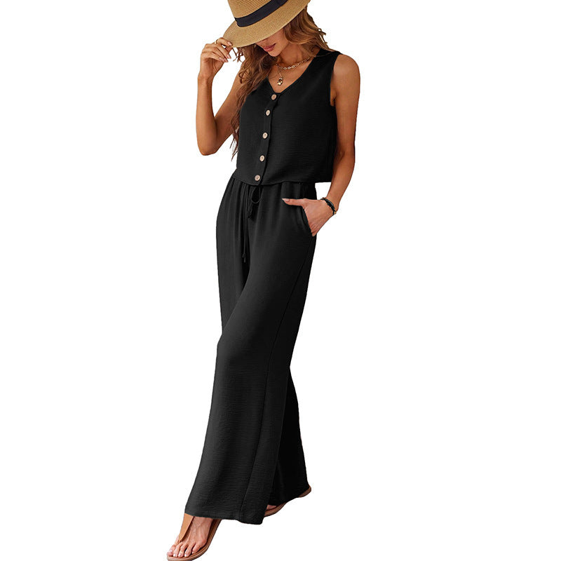 Fashion Suit Female Sleeveless Two-piece Suit
