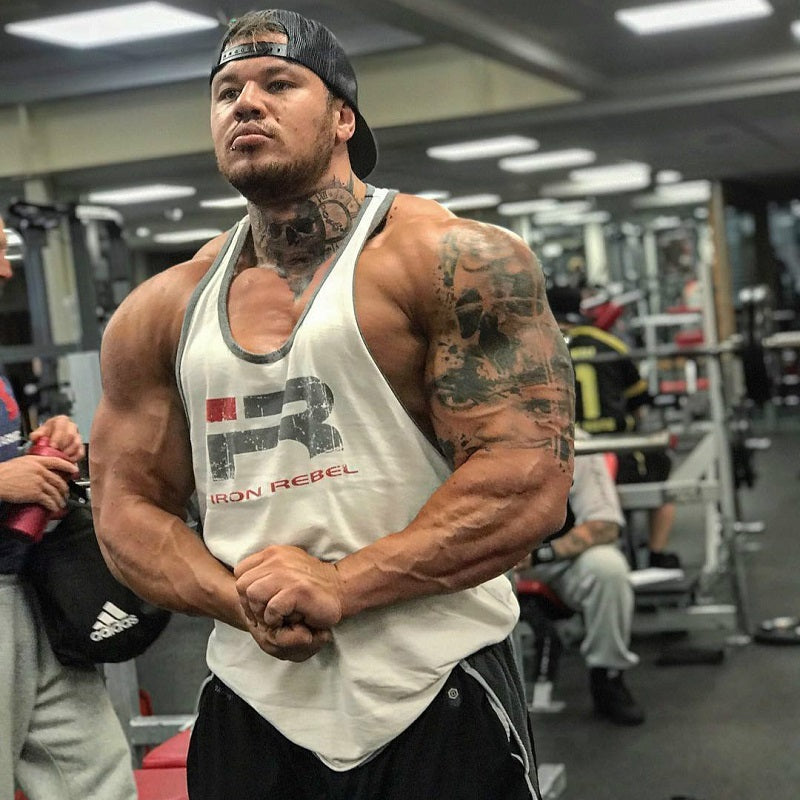 Mens Bodybuilding Fitness Cotton Vest – Breathable Gym Tank Top