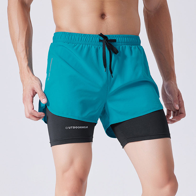 Driftwear Men’s Double-Layer Sports Shorts
