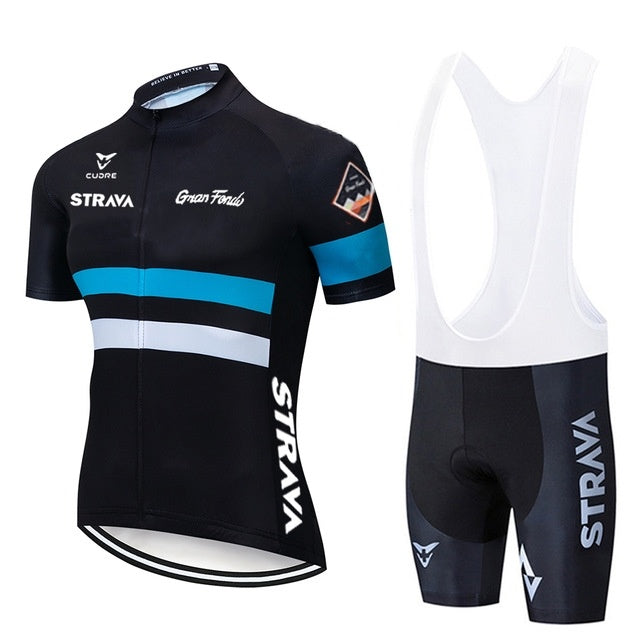 Summer Men’s Cycling Jersey Set – Breathable Bike Clothing with Bib Shorts