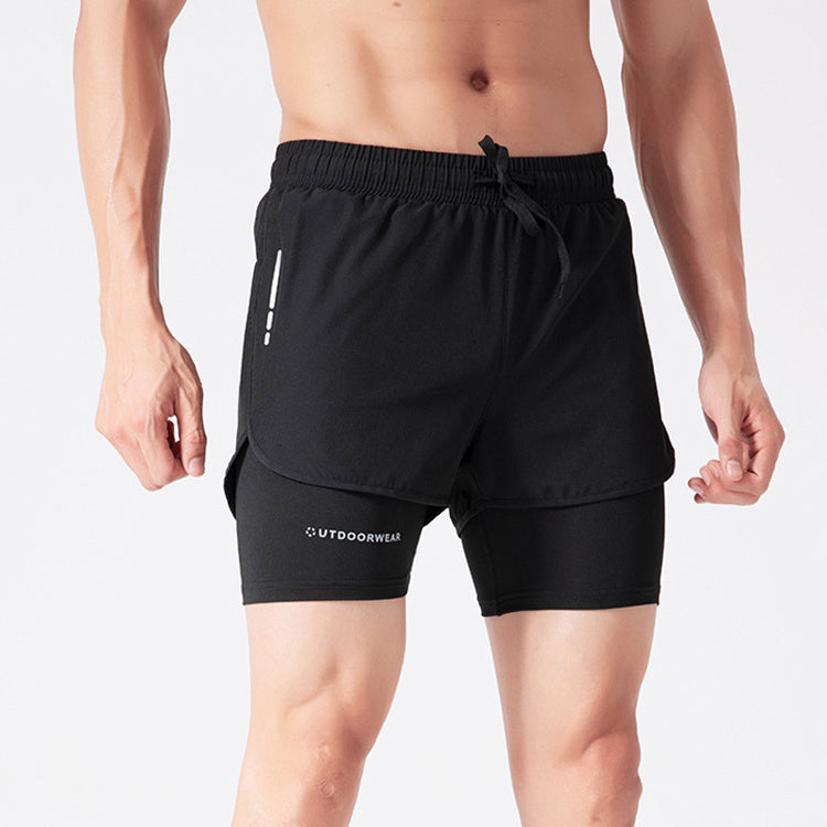 Driftwear Men’s Double-Layer Sports Shorts