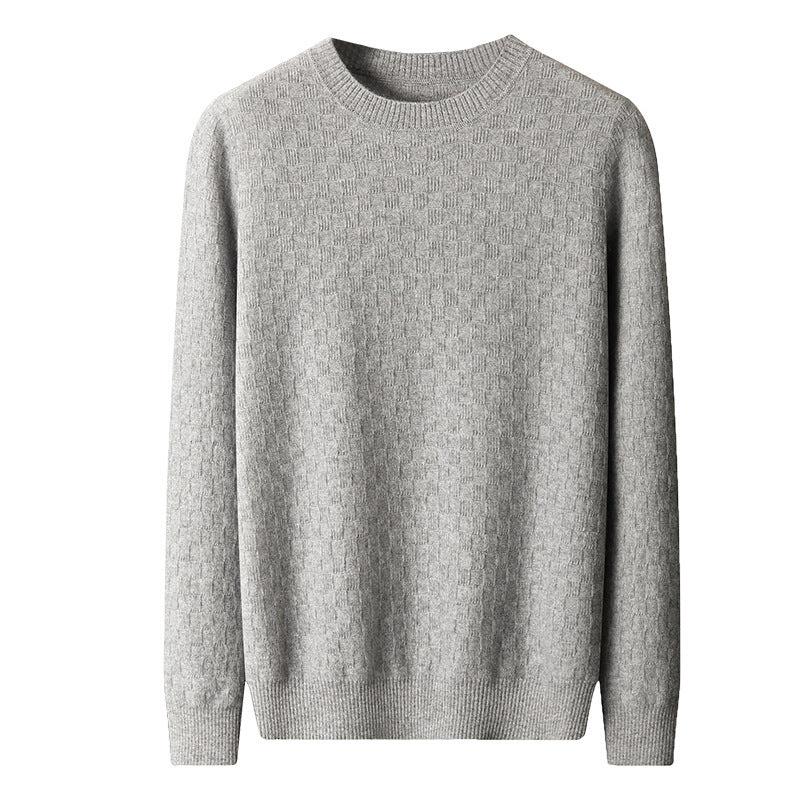 Round Neck Thickened Business Casual Cashmere Fall Winter Men Bottoming Knitted Sweater