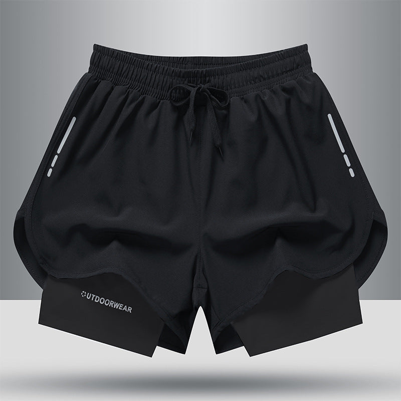Driftwear Men’s Double-Layer Sports Shorts