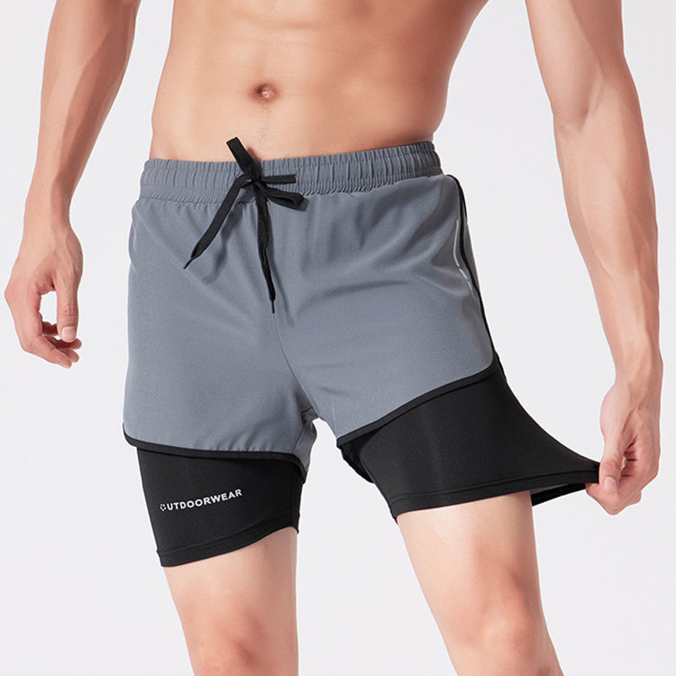 Driftwear Men’s Double-Layer Sports Shorts