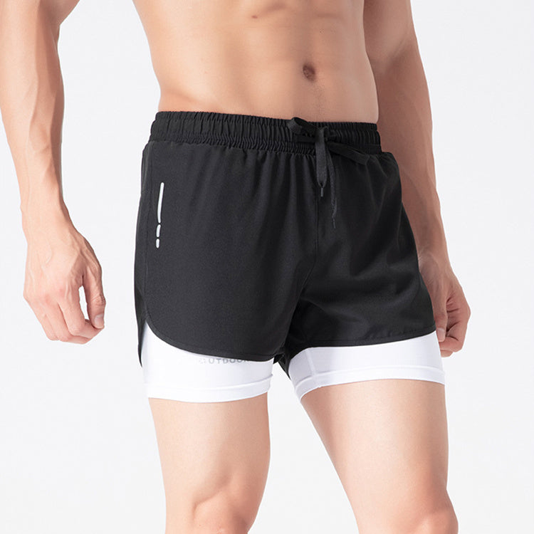 Driftwear Men’s Double-Layer Sports Shorts