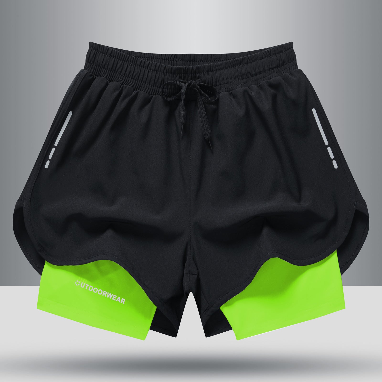 Driftwear Men’s Double-Layer Sports Shorts